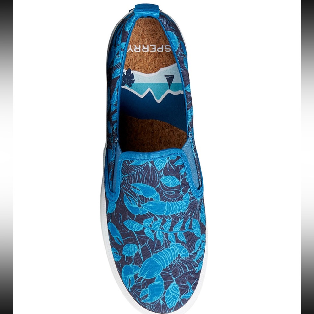 Sperry Top-Sider blue Navy Resort Crest slip on sneaker. Size 7. NIB NWT - Picture 5 of 10